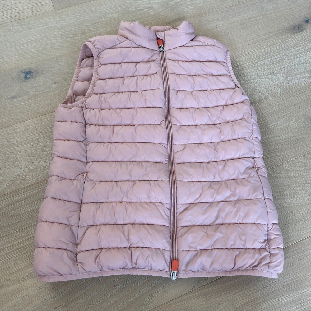 Save The Duck Womens Pink Ultra Light Puffer Vest Animal Free Size M Medium
